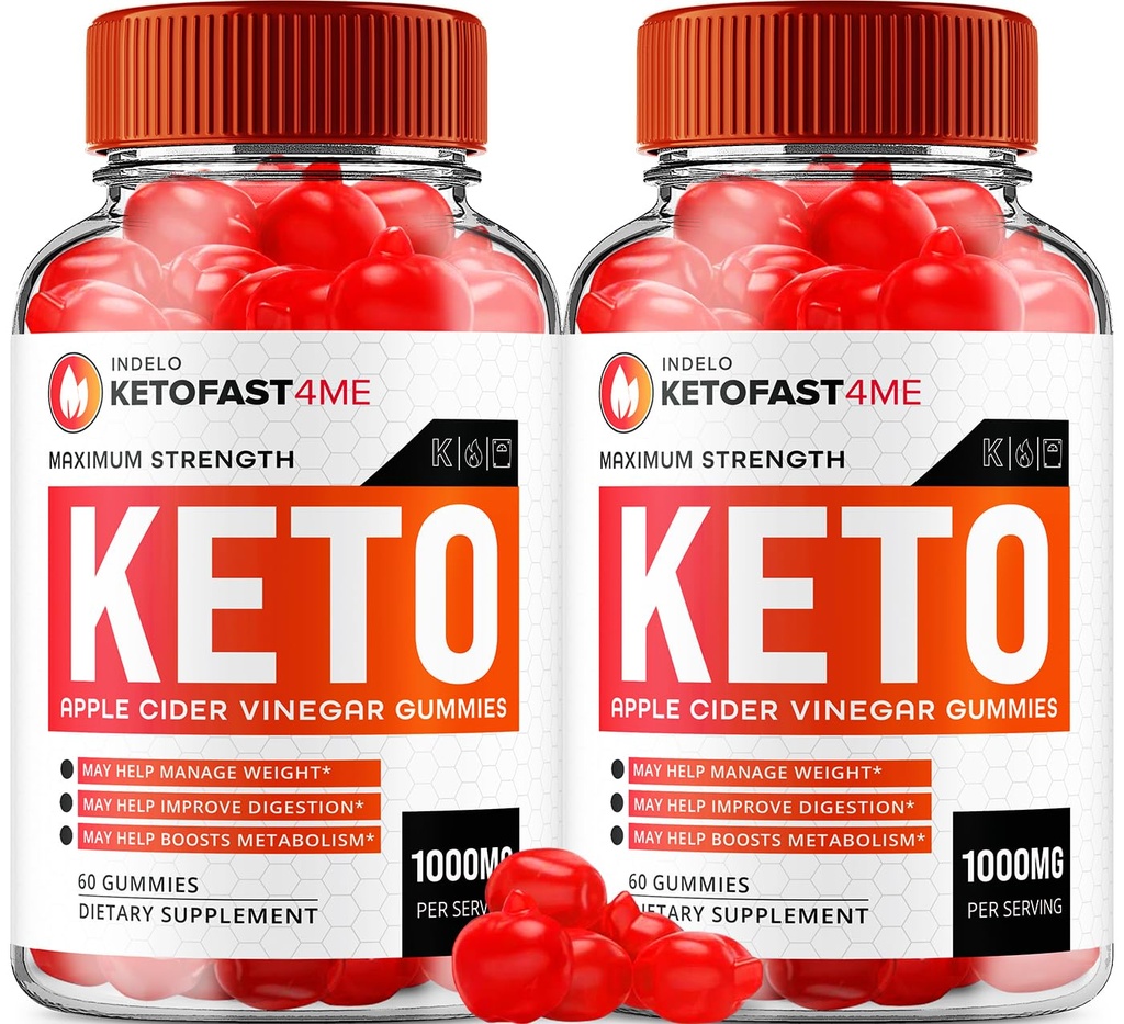 (2 Pack) KetoFast4Me ACV Gummies Advanced, KetoFast 4 Me ACV Weight Management Gummies Apple Cider Vinegar Keto Fast 4 Me Keto Fast4Me Gummies Reviews Vitamin B12 Keto+acv, 1000mg (120 Gummies)