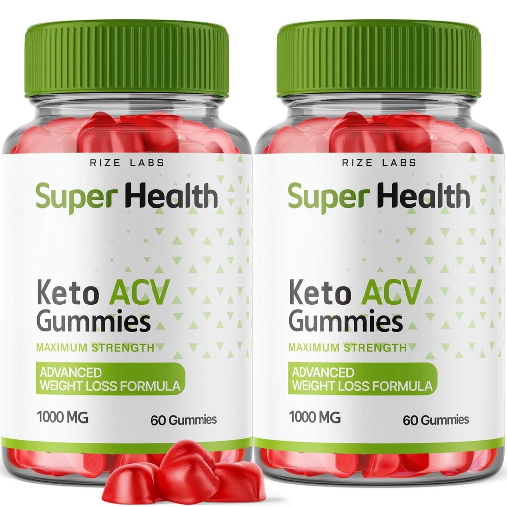 Super Health Keto ACV Gummies - Advanced Weight Loss Formula for Belly Fat, Apple Cider Vinegar Superhealth Gummy Supplement (120 Gummies) (Pack of 2)