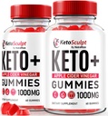 (2 Pack) Keto Sculpt Gummies, KetoSculpt Keto ACV Gummies Advanced Weight Loss, All Natural Apple Cider Vinegar Plus, Official Keto Sculpt ACV Gummy, Sculpt Keto+ACV Reviews (120 Gummies)