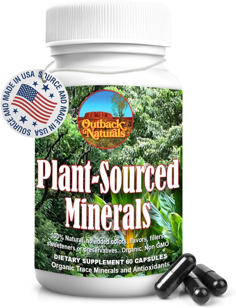 Fulvic Humic Mineral Blend of Trace Minerals, Electrolytes, Gut Health, Fonction cognitive, Hydratation et Soutien immunitaire, Pure Vitalité Formula for Wellness - 60 Capsules