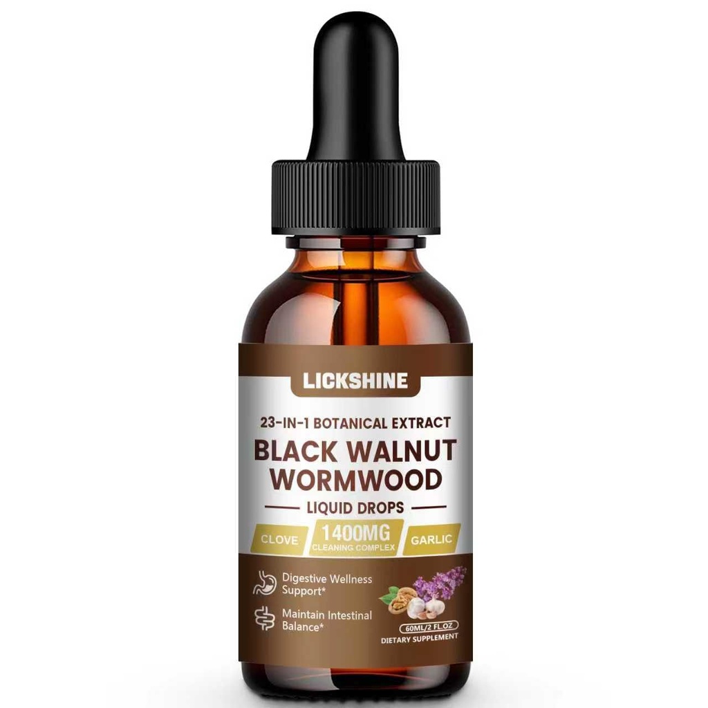 1 Packs 1000MG Wormwood Black Walnut Clove Cleanse for Humans Tincture, 23-IN-1 Gut Support Supplement for Adults, 10:1 Ultra-Concentrated Liposomal Tech 98% Absorption, Raspberry Flavor - 2 Fl oz