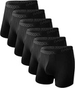 BAMBOO COOL ademend Heren ondergoed Moderne Multiverpakking Comfortsoft Vocht-Wicking Boxer Briefs 6 Pack