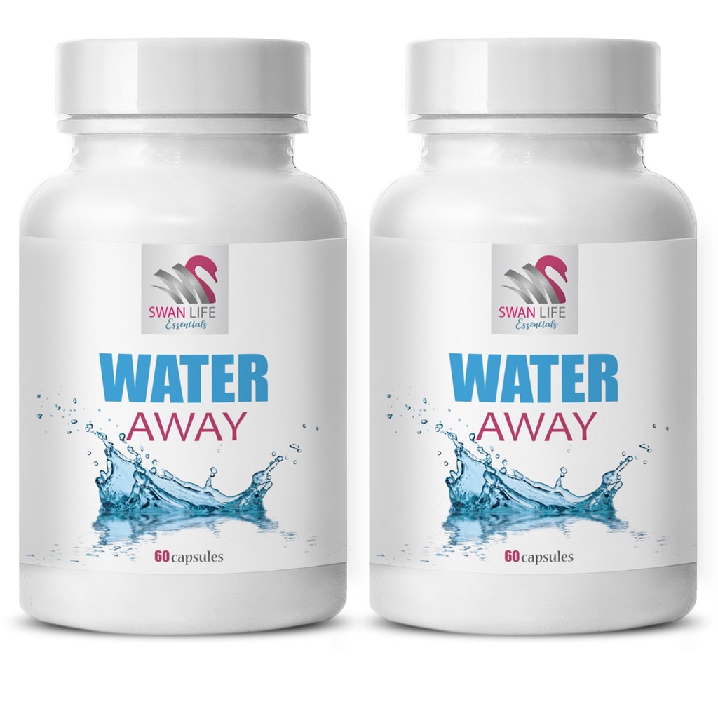 support supplement - WATER AWAY - Natural support, Water balance, Natural diuretic capsules, Wellness water supplement, Natural diuretic capsules, Diuretic complex, Diuretic complex 2 Bottle 120 Caps