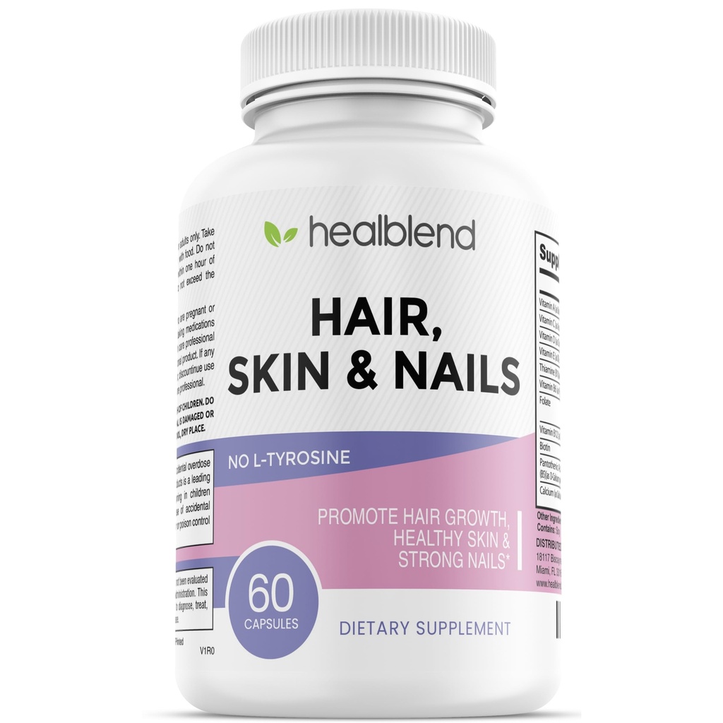 genezende haarhuid en nagels vitamines voor vrouwen met Biotin 5000 mcg, ijzer en gespeend 
