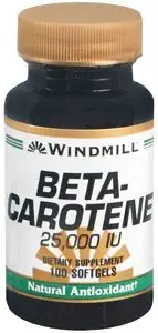 Speciale verpakking van 5 Windmolen BETA Caroteen SOFGEL 25000 100SG