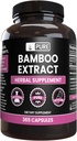 PURE ORIGINEEL INGREDIËNTEN Bamboe Extract (365 Capsules) Geen Magnesium of Rijst Fillers, altijd zuiver, Lab geverifieerd
