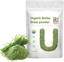 UNLEASH'D ORGANISCHE Gerstgraspoeder 1 Pond 100% Pure & Organic, Superfood Greens Rijk aan vitaminen, mineralen, vezels en antioxidanten