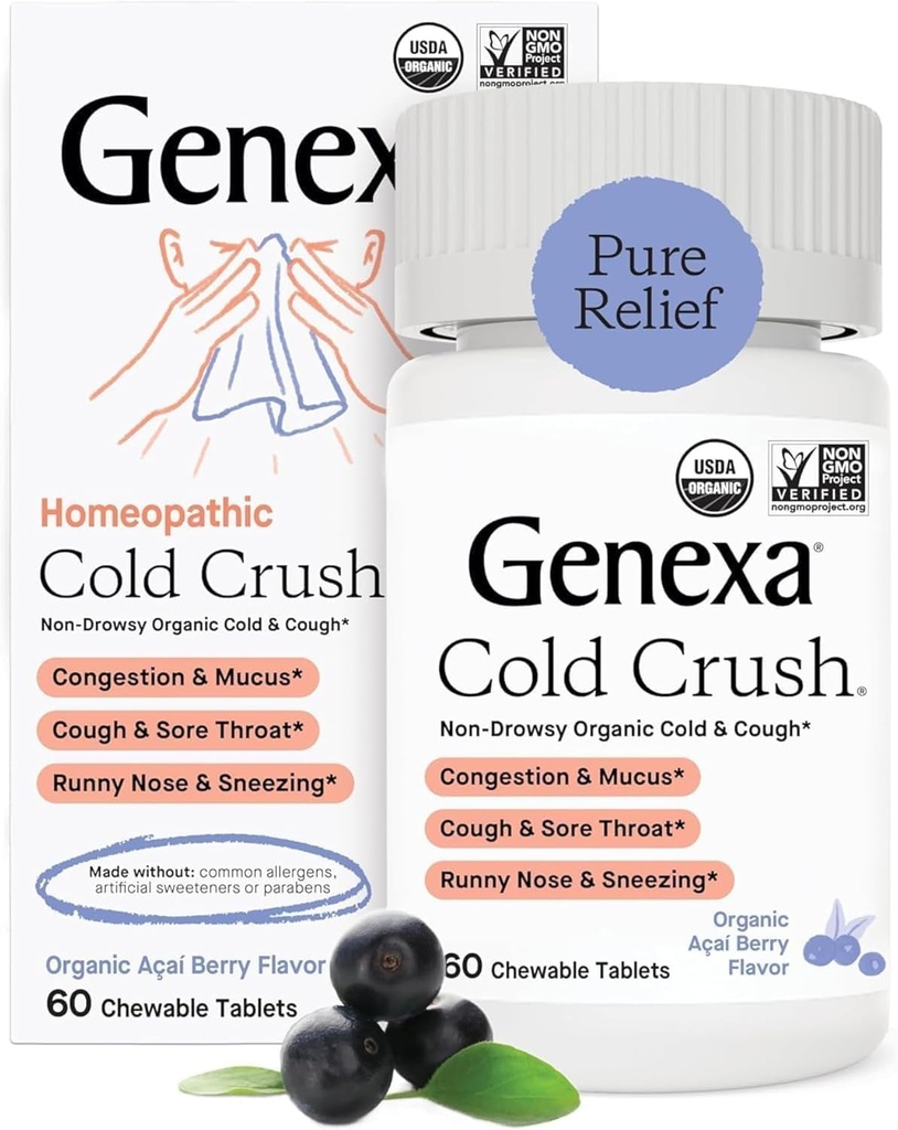 Genexa, Crush froid Acai Berry biologique, 60 comte