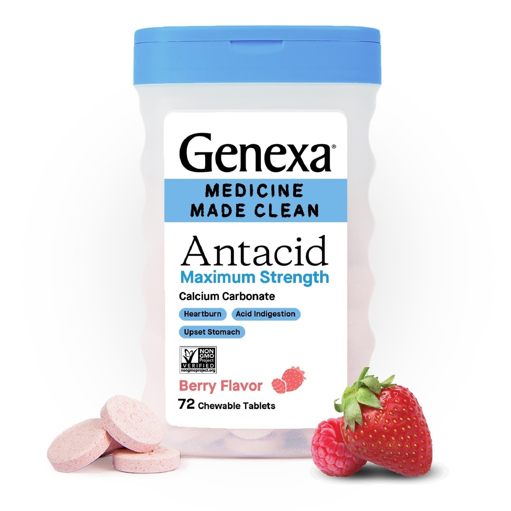 Genexa 3 Pack Clean Antacid Kauwtabletten 