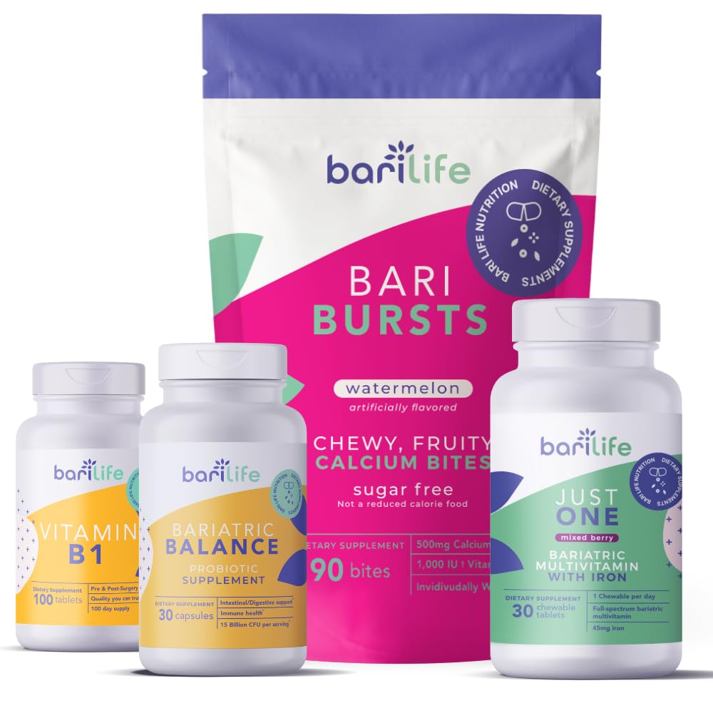 Bari Life Post-Op, Gastric Sleeve, Gastric Bypass Vitamine en Supplement Starter Kit (Watermelon)