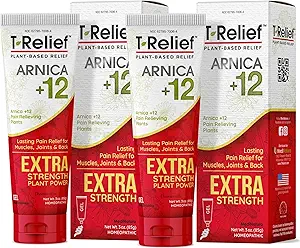 MediNatura T-Relief Extra Sterkte Gel Arnica +12 Natuurlijke Relieving Actieven voor rugpijn Gewrichtspijn Spierpijn & Stijfheid Gehele lichaam Snelle acting Relief voor vrouwen & Mannen - 3 oz (2 Pack)