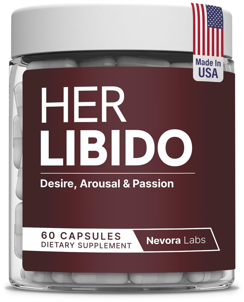 Her Libido Booster for Women - Fast Acting Female Libido Booster with Fenugreek & Saffron Extract - Women's Supplement for Energy, Arousal & Mood - Aphrodisiac for Women - 60 Capsules