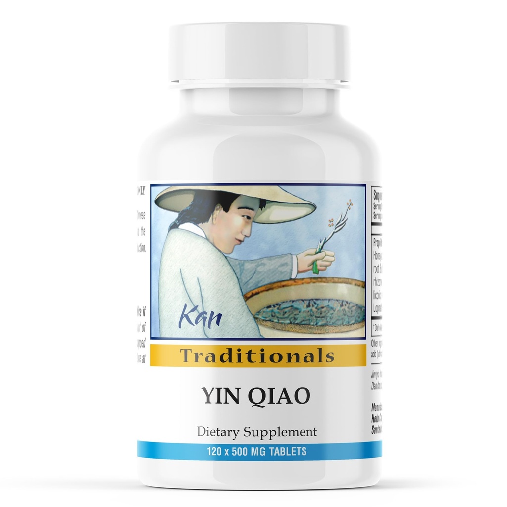 Kan Herbs Company Yin Qiao – Traditional Chinese Herbal Formula for Respiratory Support, Throat Comfort, and Seasonal Balance, Helps Release Wind Heat, Herbal Supplement – 120 Tablets