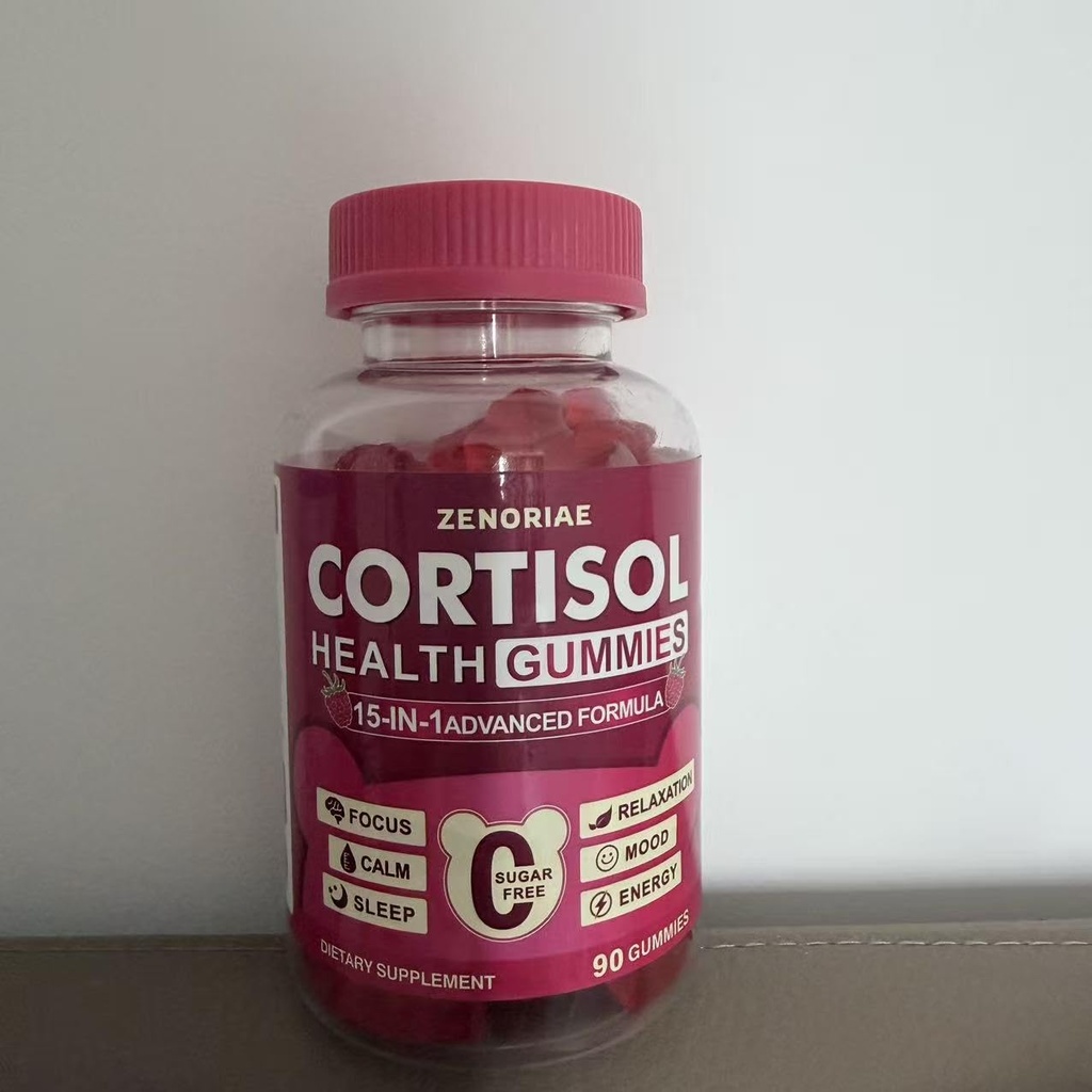 Cortisol Supplements for Women & Men, Cortisol Gummies – 15-in-1 Natural Stress & Mood Support with Magnesium, Ashwagandha, L-Theanine & Rhodiola, Vegan, Sugar-Free, 90 Gummies