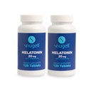 Snugell Melatonin 20 mg with Vitamin B6 –Vegetarian, Non-GMO, Gluten-Free –High-Potency Sleep Support –120 Fast-Dissolving Non-Habit Forming Tablets for Natural Sleep Cycles & Restful Nights (2)