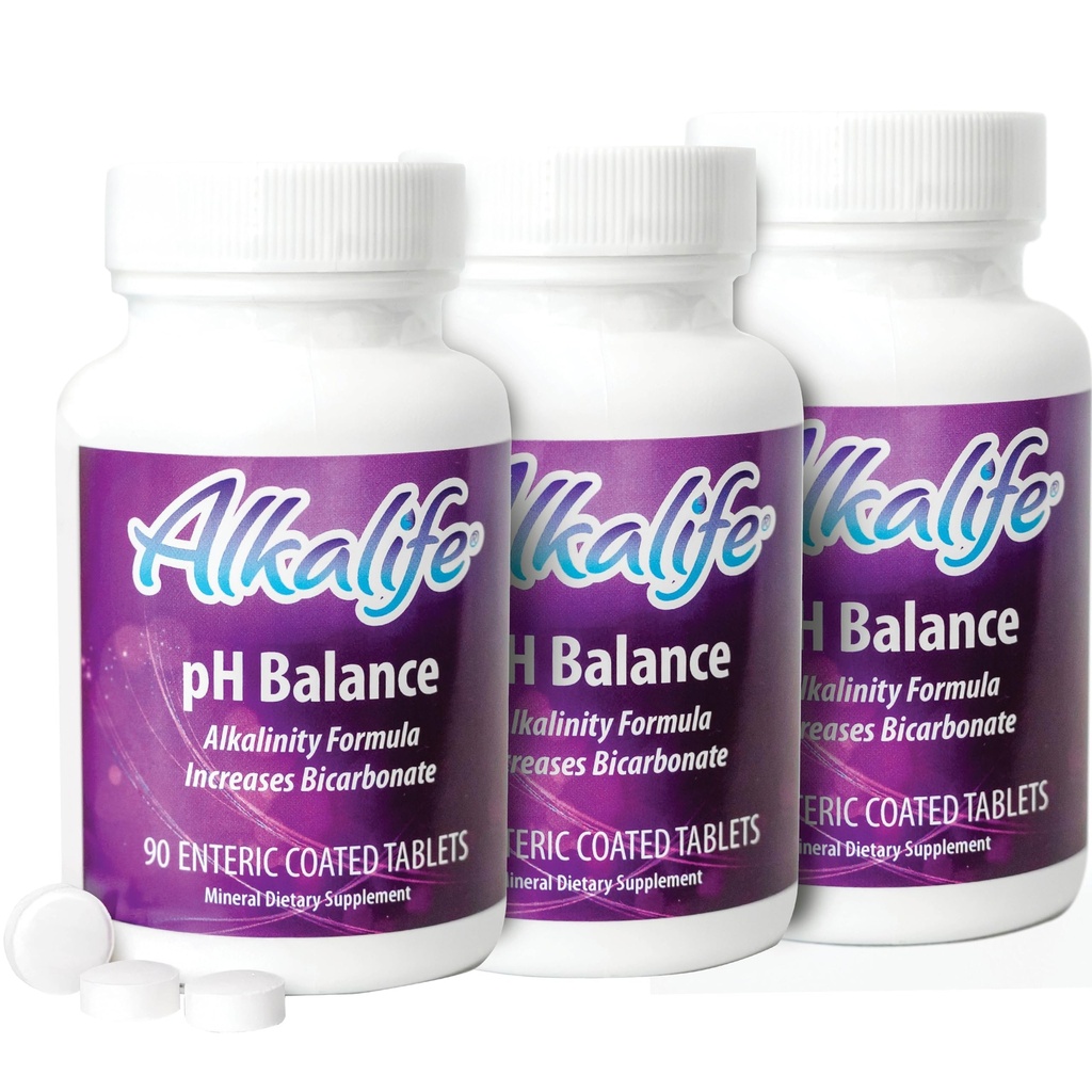 Alkalife pH Balance Supplement Tablets - De eerste gepatenteerde Alkaline Bicarbonaat Pillen - Neutralize Acid, Balance pH, Immune Support, Peak Performance, Detox - 270 Tabletten