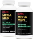 GNC Mega Men 50 Plus Een dagelijkse Multivitamine, Twin Pack, 60 Caplets per fles, Ondersteunt Hart, Hersenen en Eye Health