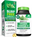Zenwise Health Vegan Omega 3 Supplement - Burpless Omega 3 Supplement met DHA, EPA & DPA vetzuren voor de gezondheid van de immuunsysteem - Visolie Alternatief van duurzaam opgewekte mariene algenolie - 48 Softgels