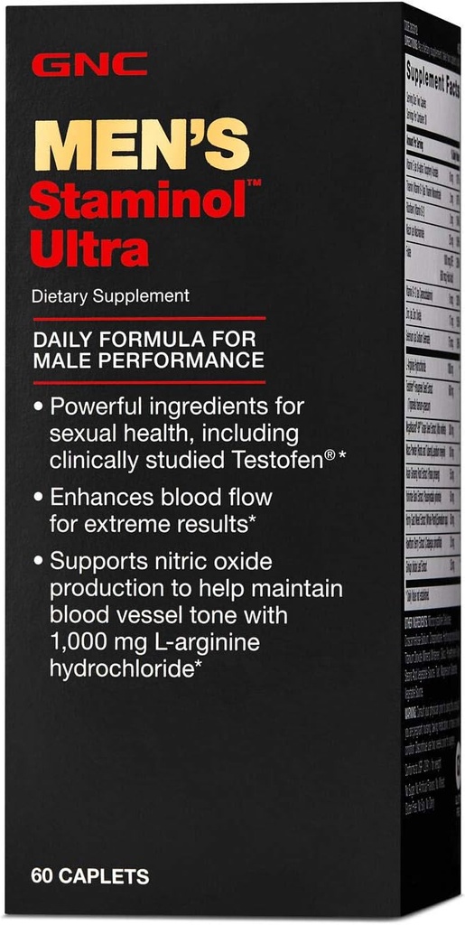 GNC Mannen Staminol Ultra, 60 Caplets, ondersteunt seksuele gezondheid en vitaliteit