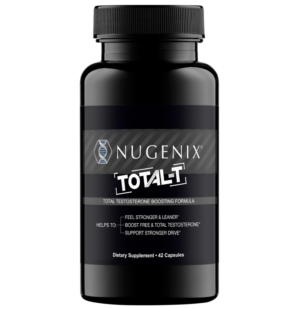 Nugenix Total-T, Vrij en Totaal Testosteron Booster Supplement voor mannen, 42 Tellen