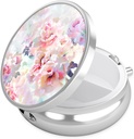 Nipichsha Pill Box, kleine pil geval voor portemonnee & Pocket, schattige reis medicijnen Organisator, draagbare geneeskunde Container houder om vitamines te houden, medicijnen, visolie & supplement, B08-mooie bloemen