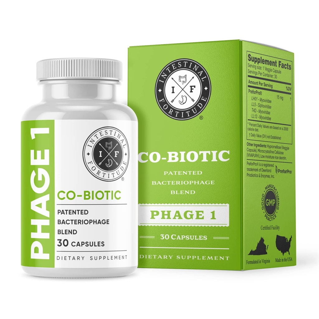 Intestinal Fortitude Phage 1 - Ultimate Gut Health Supplement, Total Restore Intestinal Defense, Gepatenteerde Bacteriofage Blend for Gut Support, Digestief & Immune System Health, Destroy Bad Bacteria