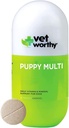 Vet Worthy Puppy MultiVitamins - Multivitamine voor Puppies ter ondersteuning van optimale gezondheid en algemene wellness - Hondensupplement met ijzer, Magnesium, Zinc, Vitamine A,B Vitaminen - Leversmaak,60 Kauwtabletten