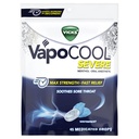 Vicks VapoCool Ernstige Mediciated Sore Throat Drops, Max Strength Menthol, Soothes Sore Throat Pain, Winterfrost Flavor, 45ct