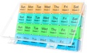 Grand organisateur mensuel de pilules 28 jours d'entreposage des médicaments par semaine,Extra gros compartiments Poussière-proof cas de pilules Rappel de médicaments Conteneur de voyage pour les vitamines / huile de poisson / suppléments
