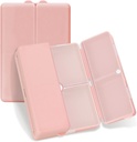FYY Daily Pill Organizer,7 Compartments Portable Travel Pill Case [Folding Design] Pill Box voor portemonnee Pocket om vitamines te houden, Cod leverolie, supplements en medicijnen-Rosegold