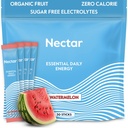 Nectar Energy Booster - Organic Caffeine, B12 & Electrolytes - Sugar Free & Zero Calorie – Healthy Coffee, Energy Drink & Soda Alternative – Hydration & Energy Supplement (Watermelon 30 Packets)