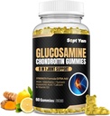Glucosamine Chondroitin Gummies - 60 Joint Support Supplements - 1500mg Extra sterkte met MSM, Vlierbes, Kurkuma - Cartilage & Immune Ondersteuning voor volwassenen, mannen en vrouwen Veganist - Gemakkelijk te slikken
