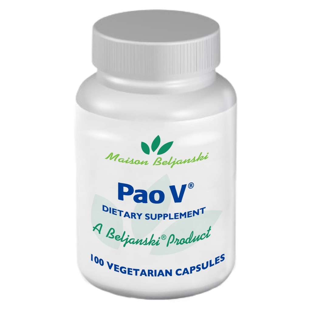 Beljanski® Products - Pao V® Dietary Supplement - Pao Pereira Extract - 100 Capsules