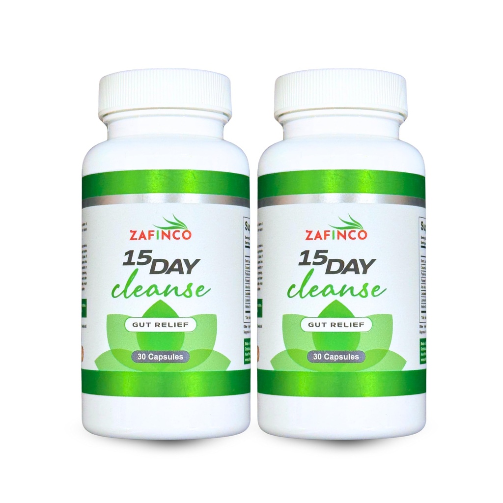 Gut Relief-15 Day Colon Cleanse n Detox, Intestinal Cleanse for Men&Women. Advanced Constipation Relief, Non-GMO Colon Cleanse Probiotics, 30 Capsules 1-2 Daily-Made in The USA (2 Pack)