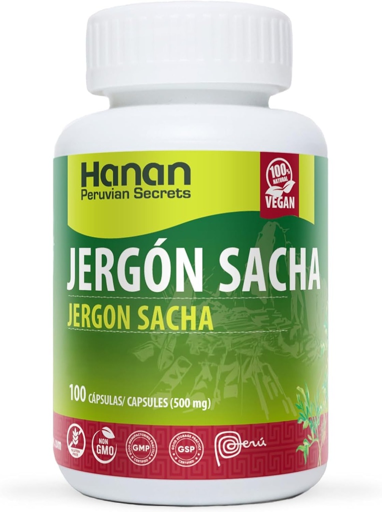 Hanan Jergon Sacha | 100 Vegan Capsules | Naturally Aids in Supporting Healthy Respiratory Functions & Immune Support (2 Pack)