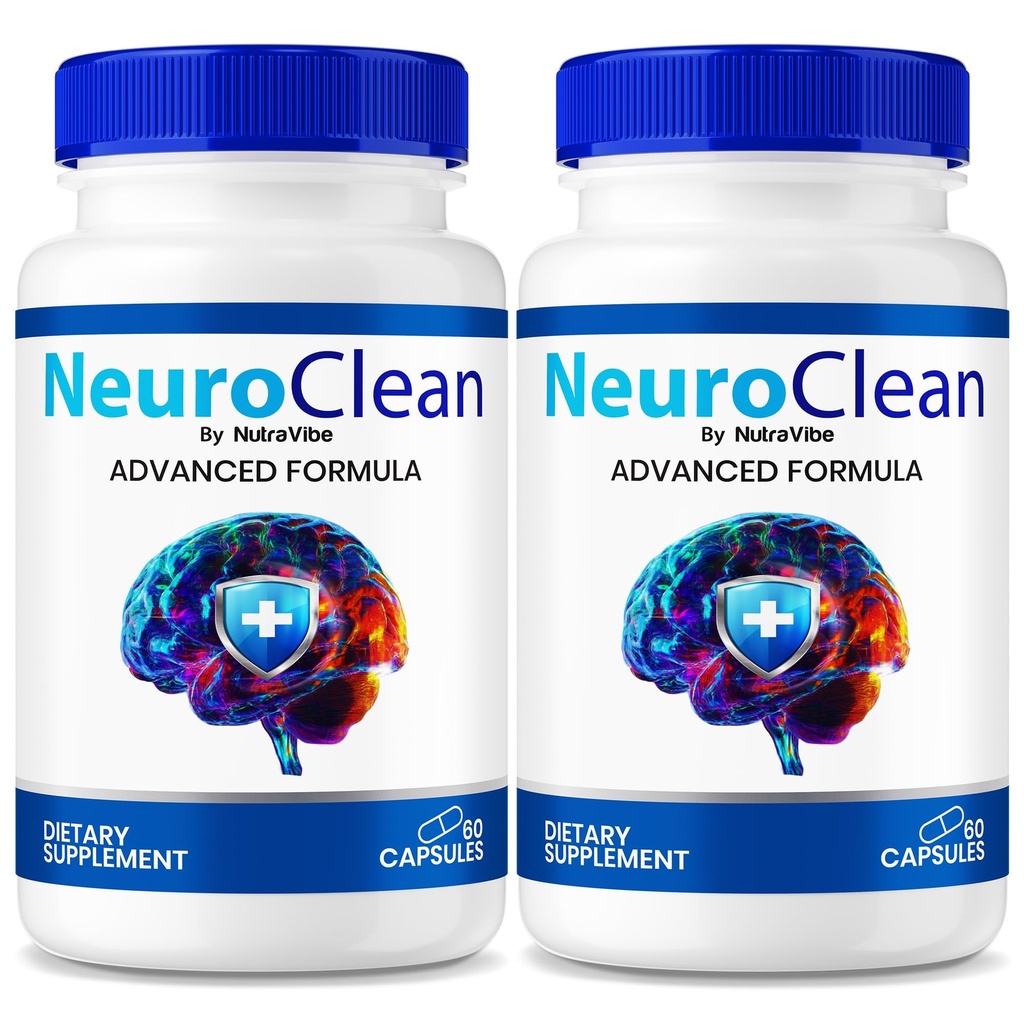 (2 Pack) NeuroClean Capsules – Clean Daily Formula with Premium Ingredients to Help Support Concentration, Recall & Everyday Focus | Just 2 Easy-to-Swallow Pills a Day (120 Capsules)