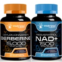 WELLESS LABSRX NAD Supplement, 1500mg - NAD+ met Resveratrol│Berberine 1500mg - Berberine met Ceylon kaneel