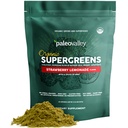 Paleovalley Organic Supergreens - Organic Greens Powder Superfood for Immune Support - Paleo Green Powder Blend - 30 Servers - 23 Superfoods - Glutenvrij, Geen graangras, soja of graan