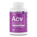Éléments essentiels Gommes de vinaigre de cidre de pomme de la mère - ACV végétalien d'origine naturelle avec acide folique et vitamine B6 & B12 60 Compte