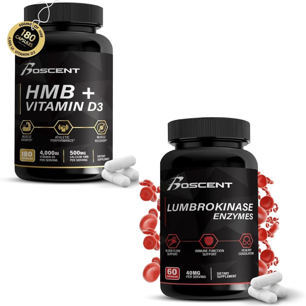 HMB & Lumbrokinase Muscle & Digestief Enzyme Combo