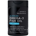 Recherche sportive Huile de poisson Mini-Softgels - Facile à avaler Omega-3 Acides gras de l'Alaska prise sauvage Pollock - 625mg, 120 Softgels