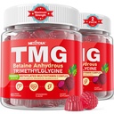 2Pack TMG Gummies 1000mg Betaine Anhydrous + Methylated Multivitamin & B Complex Methylated(Methylfolate B12 B6), Magnesium, Taurine - Essential Trimethylglycine for Homocysteine Levels, Brain, Energy