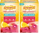 Emergen-C Zero Sugar 1000 mg Vitamin C Powder for Daily Immune Support Caffeine Free Vitamin C Supplements with Zinc & Manganese,B Vitamins&Electrolytes, Raspberry Lemonade Flavor 36 Count(Pack of 2)