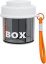 Pillendispenser, Portable Supplement Organizer Fles met Anti-Mixing en brede openingen Ontwerp voor reizen (Orange)