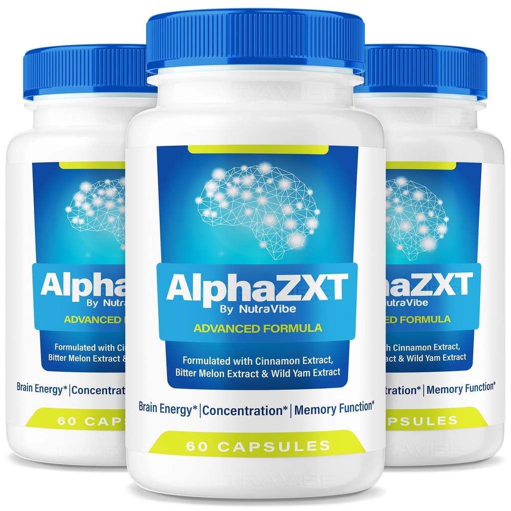 (3 Pack) Alpha ZXT – Official Daily Memory Formula with a Clean, Natural Blend to Support Sharp Focus, Quick Recall & Clear Thinking | AlphaZXT Easy-to-Swallow Pills for Everyday Use (180 Capsules)