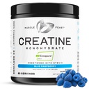 Muscle Feast Creapure Creatine Monohydraat poeder, Vegan Keto Vriendelijk Glutenvrij, spier herstel supplement en vertrouwde Creatine voor spiergroei, smaak Creatine, Natural Blue Raspberry, 300g