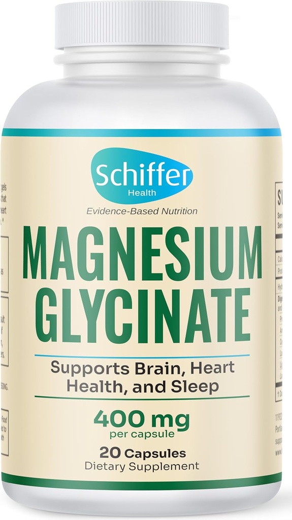 Magnesium Glycinate 400mg, 20 capsules