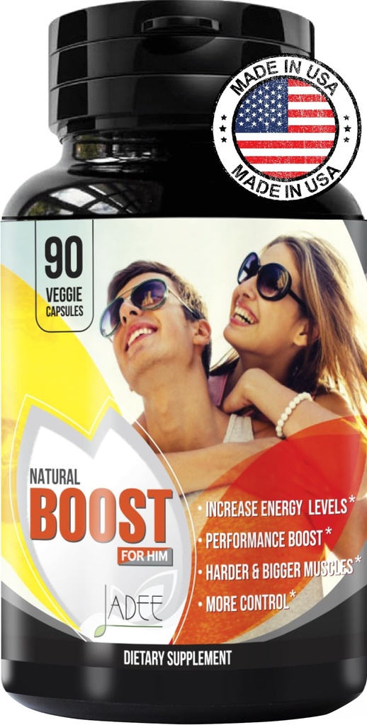 Jadee Natural Male Enhancement Supplement - Toename 2" in 60 dagen Uitbreiding & Male Enhancement Pillen, het bevorderen van grootte, kracht, energie, uithoudingsvermogen, laatste langere Erect ondersteuning, Testosteron Booster voor mannen