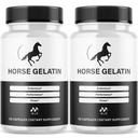 (2 Pack) Horse Gelatin Capsules,Official HorseGelatin Pills for Men with All Natural Ingredients,Maximum Strength Supplement with Premium Vitamins Supporting Optimal Wellness and Health (120 Capsules)