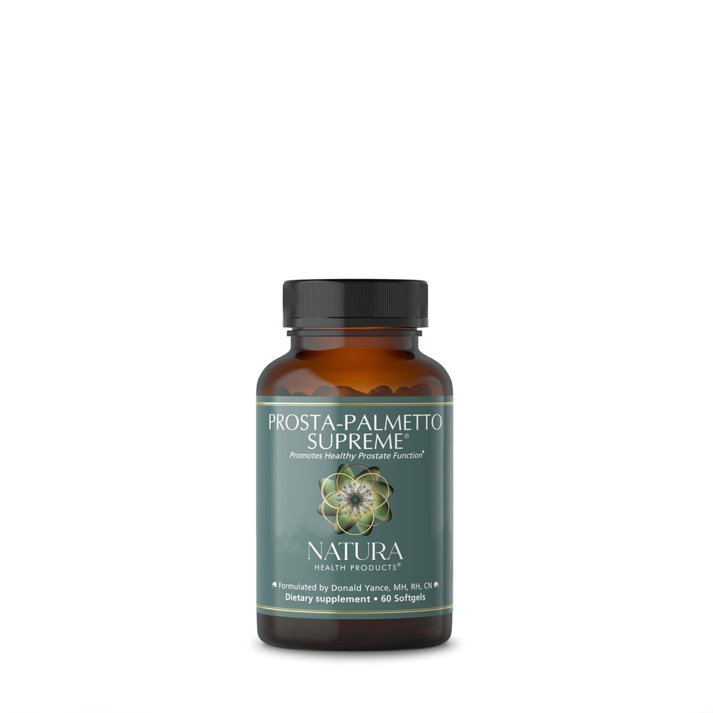 Natura Health Products Prosta-Palmetto Supreme Supplement - Supports Healthy Prostate Function and Normal Urinary Flow in Men- Featuring Saw Palmento, Nettle, Cratavin, Pumpkin Seed Oil (60 Softgels)